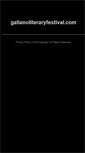 Mobile Screenshot of galianoliteraryfestival.com
